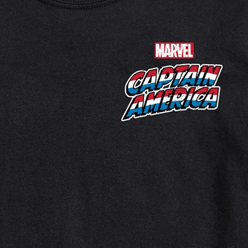 Novelty Mens Crew Neck Short Sleeve Regular Fit Captain America Marvel Big and Tall Graphic T-Shirt
