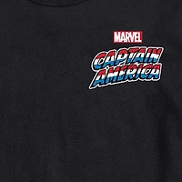 Novelty Mens Crew Neck Short Sleeve Regular Fit Captain America Marvel Big and Tall Graphic T-Shirt