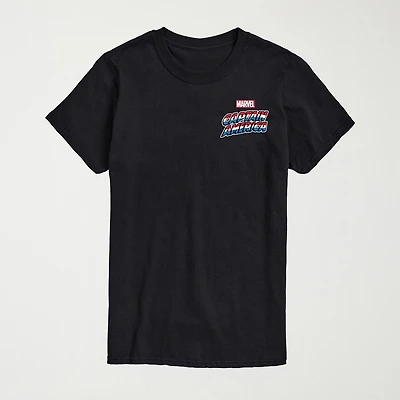 Novelty Mens Crew Neck Short Sleeve Regular Fit Captain America Marvel Big and Tall Graphic T-Shirt