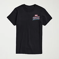 Novelty Mens Crew Neck Short Sleeve Regular Fit Captain America Marvel Big and Tall Graphic T-Shirt