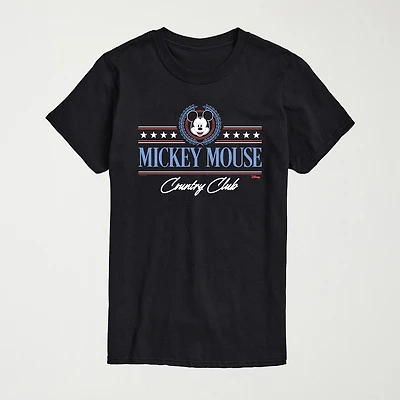 Novelty Mens Crew Neck Short Sleeve Regular Fit Mickey Mouse Big and Tall Graphic T-Shirt