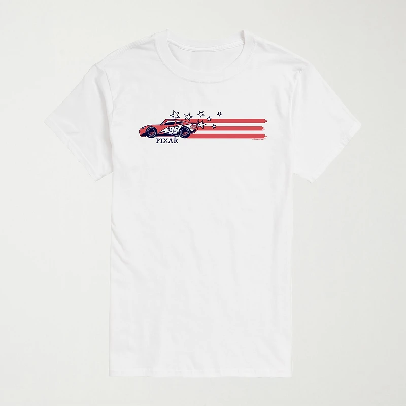 Novelty Mens Crew Neck Short Sleeve Regular Fit Cars Big and Tall Graphic T-Shirt