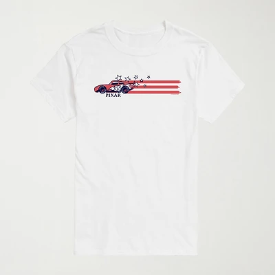 Novelty Mens Crew Neck Short Sleeve Regular Fit Cars Big and Tall Graphic T-Shirt