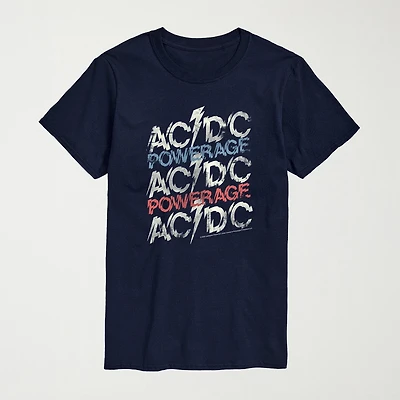 Novelty Mens Crew Neck Short Sleeve Regular Fit AC/DC Big and Tall Graphic T-Shirt