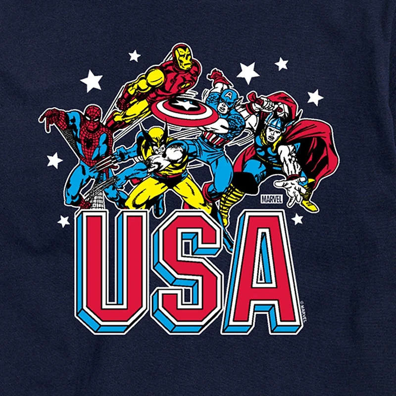 Novelty Mens Crew Neck Short Sleeve Regular Fit Marvel Big and Tall Graphic T-Shirt