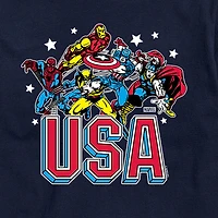 Novelty Mens Crew Neck Short Sleeve Regular Fit Marvel Big and Tall Graphic T-Shirt