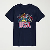Novelty Mens Crew Neck Short Sleeve Regular Fit Marvel Big and Tall Graphic T-Shirt