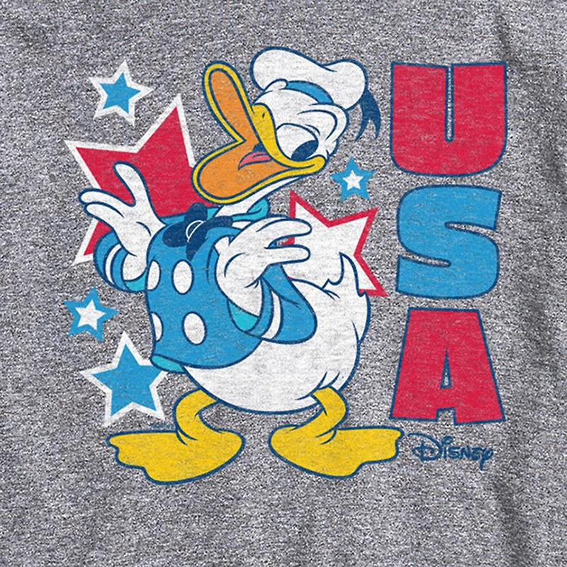 Novelty Mens Crew Neck Short Sleeve Regular Fit Donald Duck Big and Tall Graphic T-Shirt