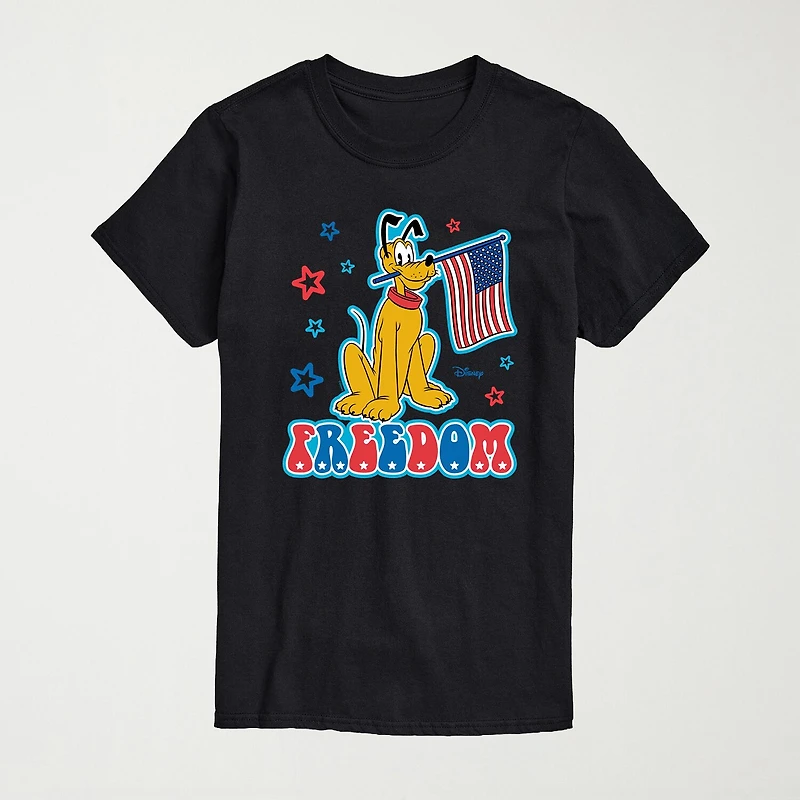 Novelty Mens Crew Neck Short Sleeve Regular Fit Pluto Big and Tall Graphic T-Shirt