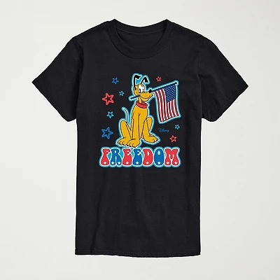 Novelty Mens Crew Neck Short Sleeve Regular Fit Pluto Big and Tall Graphic T-Shirt