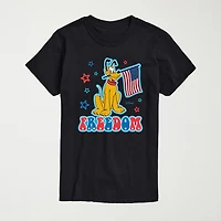 Novelty Mens Crew Neck Short Sleeve Regular Fit Pluto Big and Tall Graphic T-Shirt