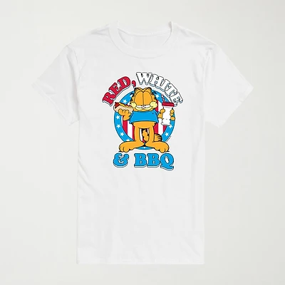 Novelty Mens Crew Neck Short Sleeve Regular Fit Garfield Big and Tall Graphic T-Shirt