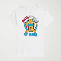 Novelty Mens Crew Neck Short Sleeve Regular Fit Garfield Big and Tall Graphic T-Shirt