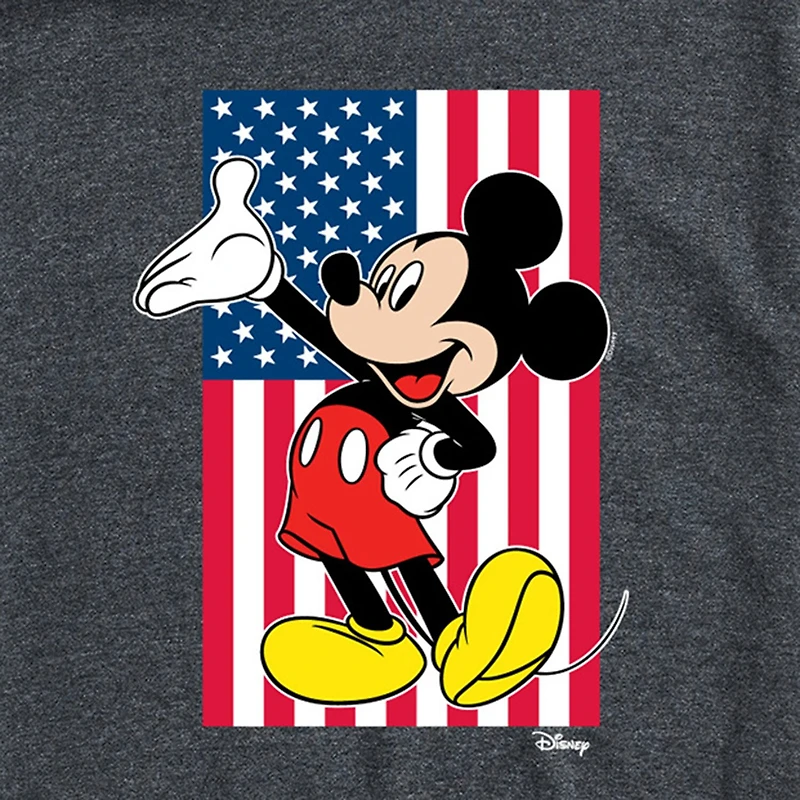 Novelty Mens Crew Neck Short Sleeve Regular Fit Mickey Mouse Big and Tall Graphic T-Shirt
