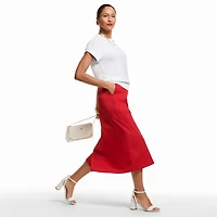 Liz Claiborne Womens High Rise Midi A-Line Skirt