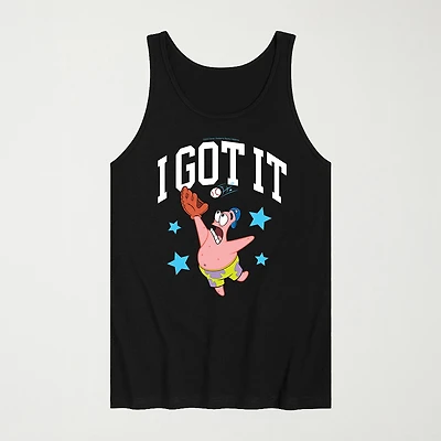 Novelty Mens Crew Neck Short Sleeve Spongebob Tank Top