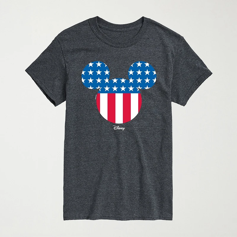 Novelty Mens Crew Neck Short Sleeve Regular Fit Mickey Mouse Graphic T-Shirt