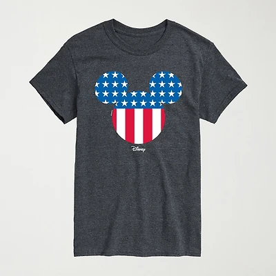 Novelty Mens Crew Neck Short Sleeve Regular Fit Mickey Mouse Graphic T-Shirt
