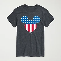 Novelty Mens Crew Neck Short Sleeve Regular Fit Mickey Mouse Graphic T-Shirt