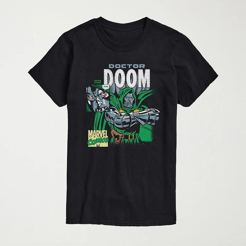 Novelty Mens Crew Neck Short Sleeve Regular Fit Marvel Graphic T-Shirt