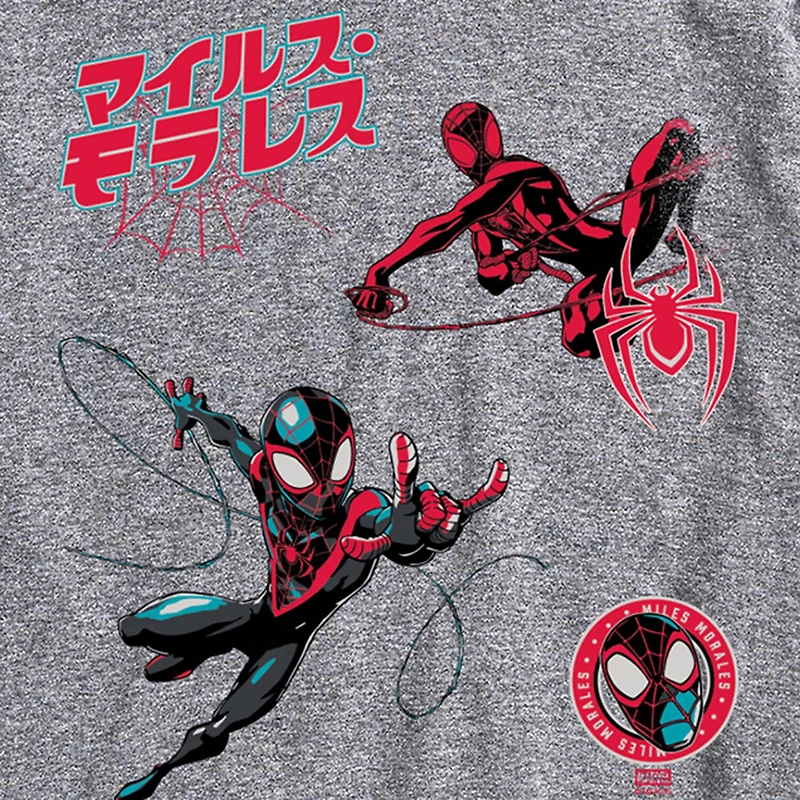 Novelty Mens Crew Neck Short Sleeve Regular Fit Marvel Spiderman Graphic T-Shirt