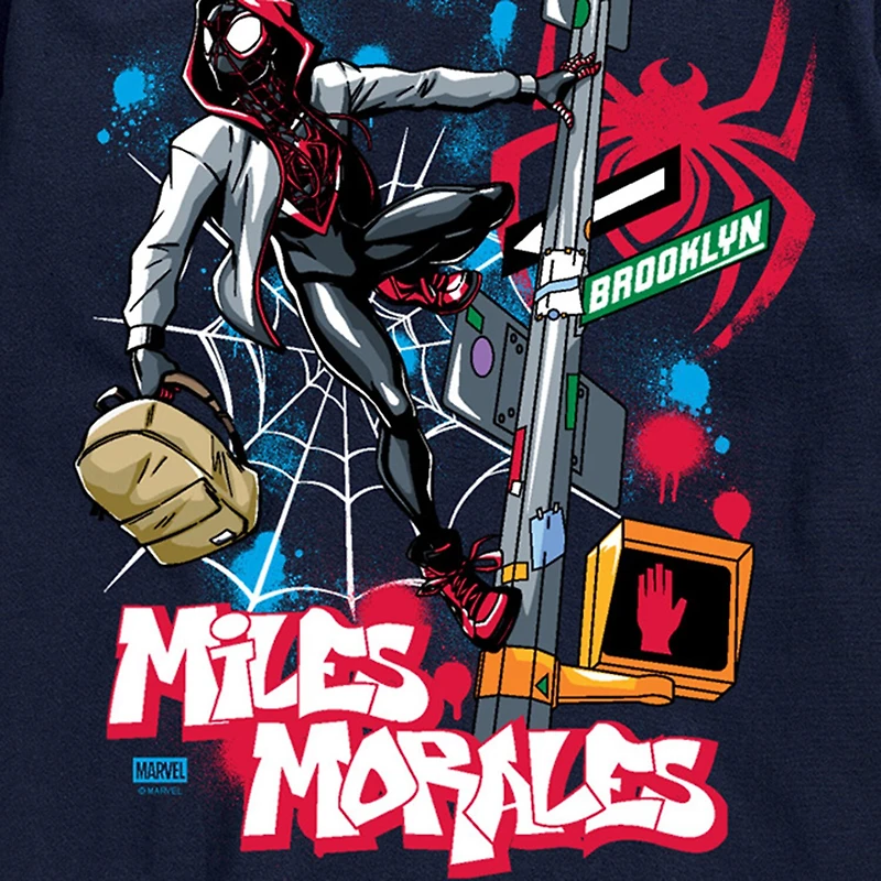 Novelty Mens Crew Neck Short Sleeve Regular Fit Marvel Spiderman Graphic T-Shirt