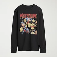 Novelty Mens Crew Neck Long Sleeve Regular Fit Marvel Graphic T-Shirt
