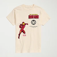 Novelty Mens Crew Neck Short Sleeve Regular Fit Iron Man Marvel Graphic T-Shirt