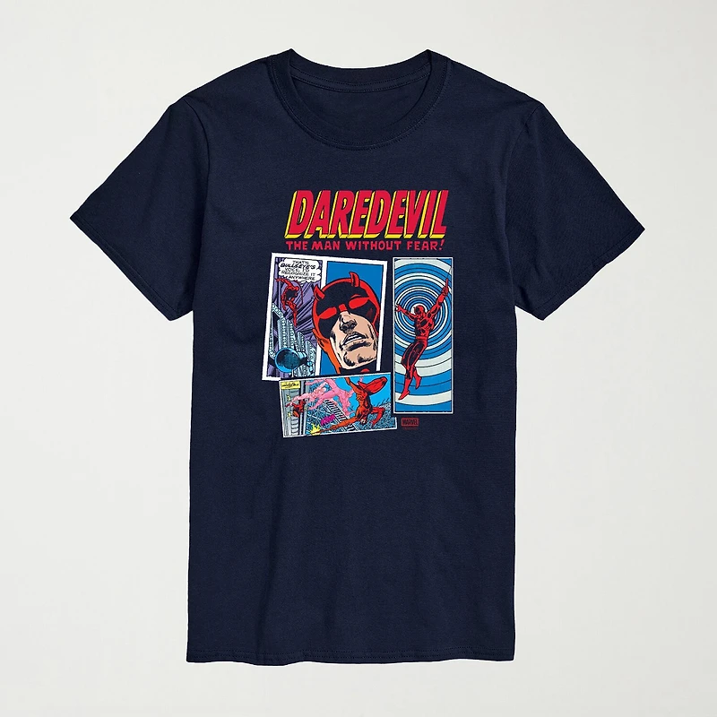 Novelty Mens Crew Neck Short Sleeve Regular Fit Marvel Graphic T-Shirt