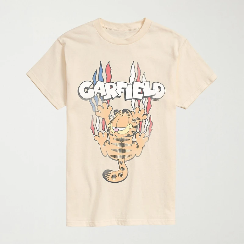 Novelty Mens Crew Neck Short Sleeve Regular Fit Garfield Big and Tall Graphic T-Shirt
