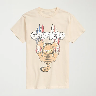 Novelty Mens Crew Neck Short Sleeve Regular Fit Garfield Big and Tall Graphic T-Shirt