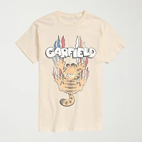 Novelty Mens Crew Neck Short Sleeve Regular Fit Garfield Big and Tall Graphic T-Shirt