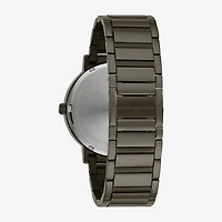 Bulova Diamond Mens Diamond Accent Gray Stainless Steel Bracelet Watch 98d158