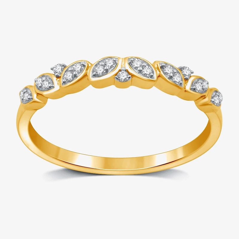 I Said Yes (H-I / I1) 1/10 CT. T.W. Lab Grown White Diamond Sterling Silver or 14K Gold Over Wedding Band