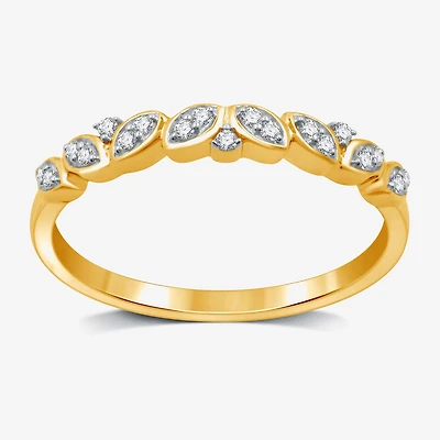 I Said Yes (H-I / I1) 1/10 CT. T.W. Lab Grown White Diamond Sterling Silver or 14K Gold Over Wedding Band