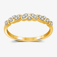 I Said Yes (H-I / I1) 1/10 CT. T.W. Lab Grown White Diamond Sterling Silver or 14K Gold Over Wedding Band