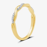 I Said Yes (H-I / I1) 1/10 CT. T.W. Lab Grown White Diamond Sterling Silver or 14K Gold Over Wedding Band