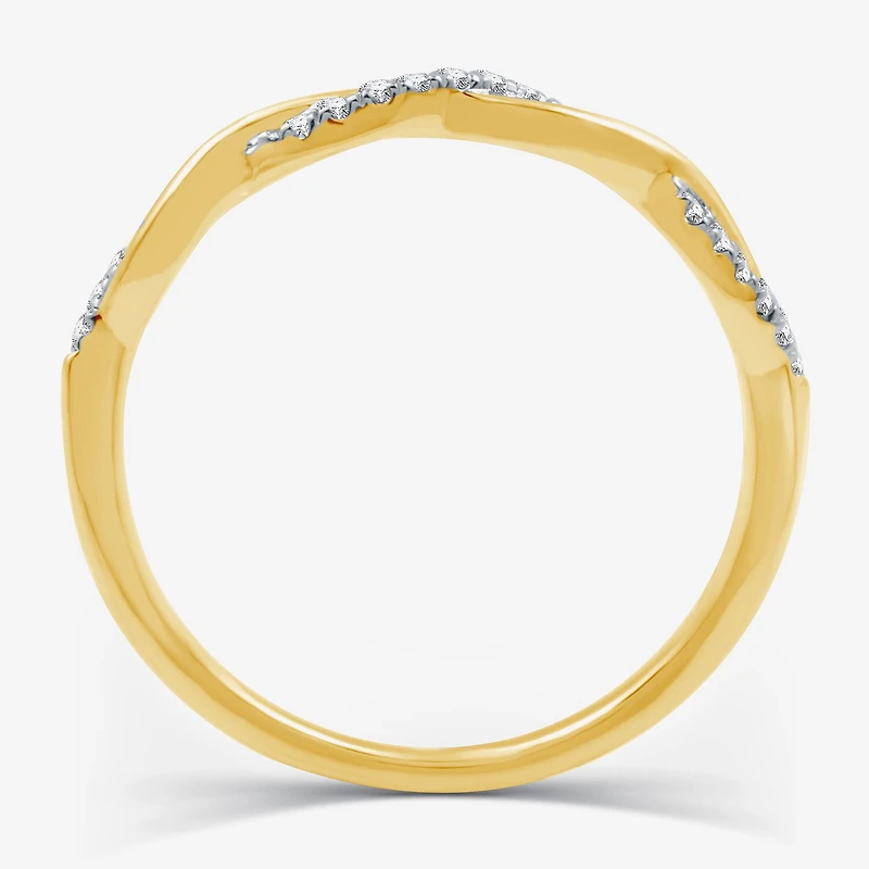 I Said Yes (H-I / I1) 1/10 CT. T.W. Lab Grown White Diamond Sterling Silver or 14K Gold Over Wedding Band
