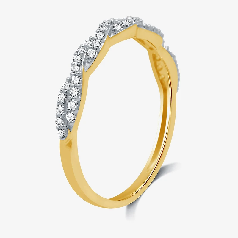 I Said Yes (H-I / I1) 1/4 CT. T.W. Lab Grown White Diamond Sterling Silver or 14K Gold Over Wedding Band
