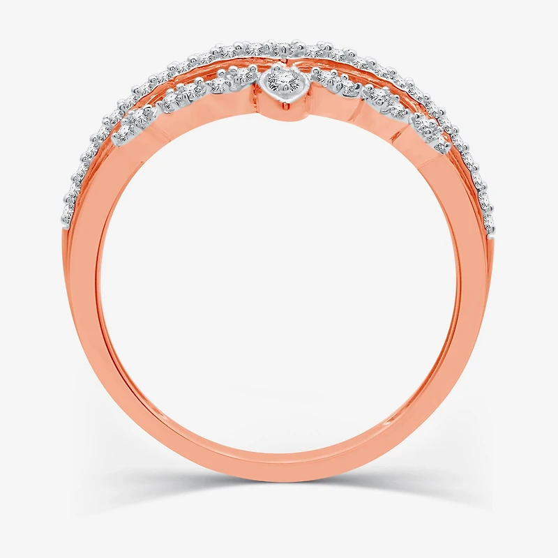I Said Yes (H-I / I1) 1/5 CT. T.W. Lab Grown White Diamond Sterling Silver or 14K Gold Over Chevron Wedding Band