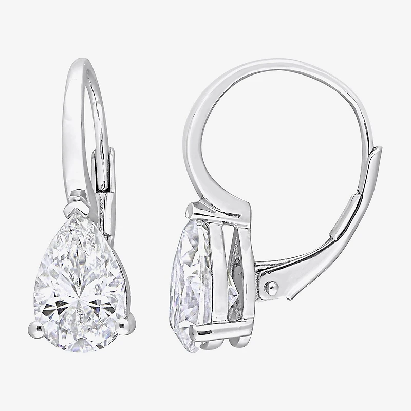 Womens 2 3/4 CT. T.W. Lab Created White Moissanite Sterling Silver Drop Earrings