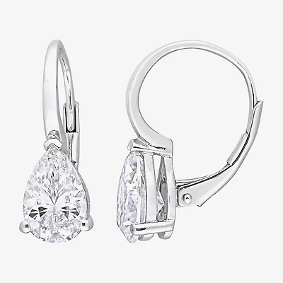 Womens 2 3/4 CT. T.W. Lab Created White Moissanite Sterling Silver Drop Earrings