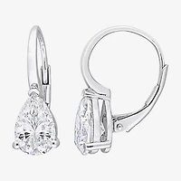 Womens 2 3/4 CT. T.W. Lab Created White Moissanite Sterling Silver Drop Earrings