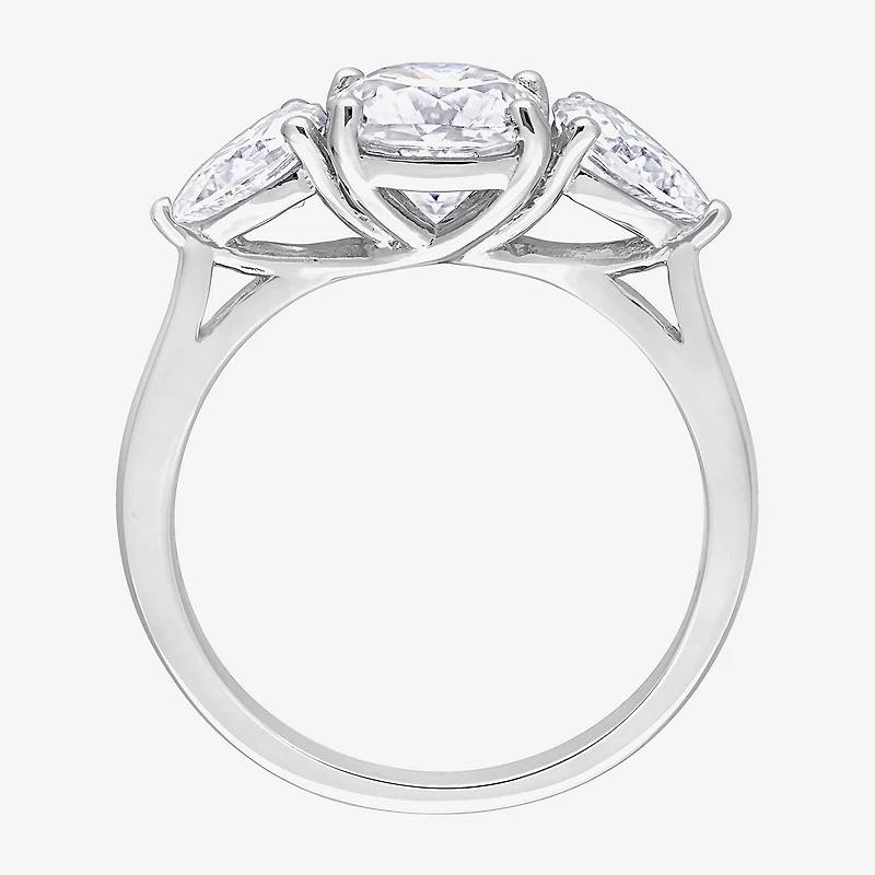 Womens / CT. T.W. Lab Created White Moissanite Sterling Silver 3-Stone Engagement Ring
