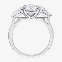 Womens / CT. T.W. Lab Created White Moissanite Sterling Silver 3-Stone Engagement Ring