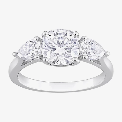 Womens / CT. T.W. Lab Created White Moissanite Sterling Silver 3-Stone Engagement Ring