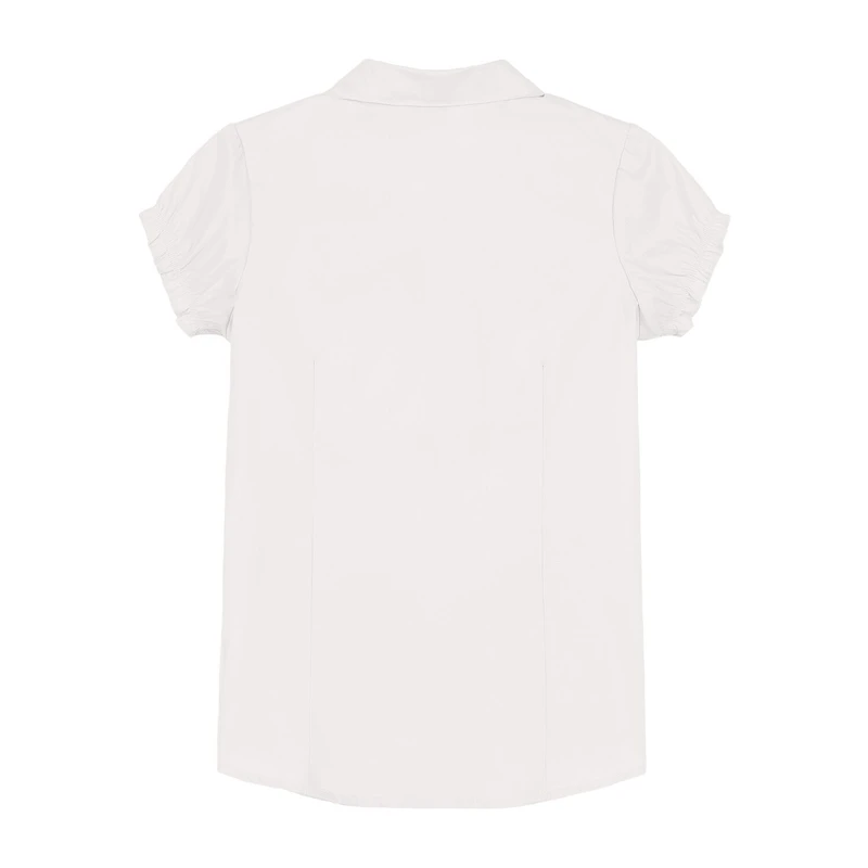 IZOD Little & Big Kid Girls Short Sleeve Regular Fit Stretch Fabric Button-Down Shirt