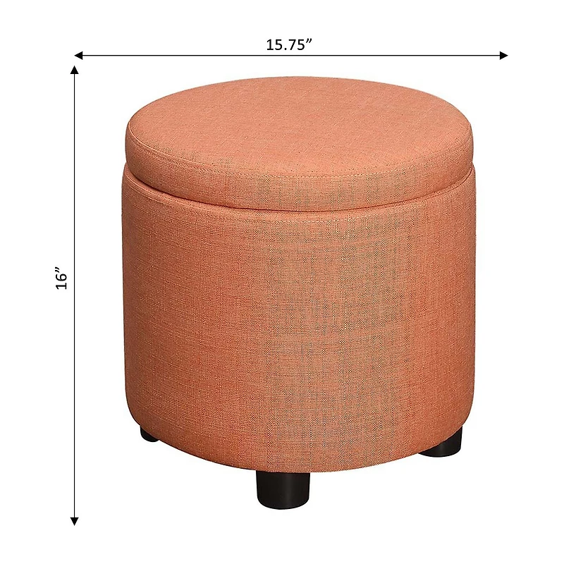 Designs4Comfort Round Storage Ottoman