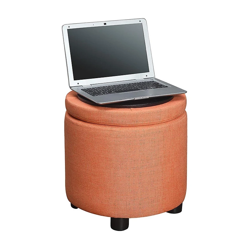 Designs4Comfort Round Storage Ottoman