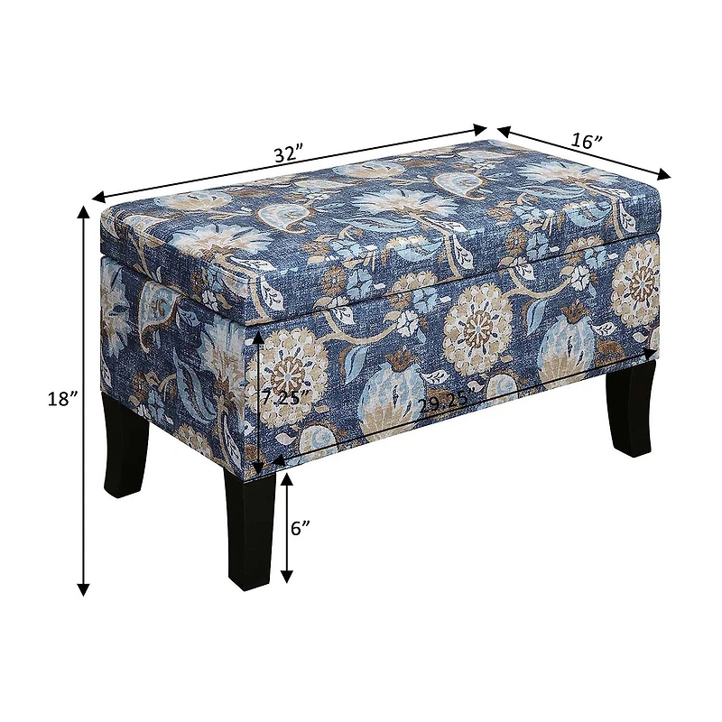 Convenience Concepts Designs4comfort Storage Lift-Top Ottoman